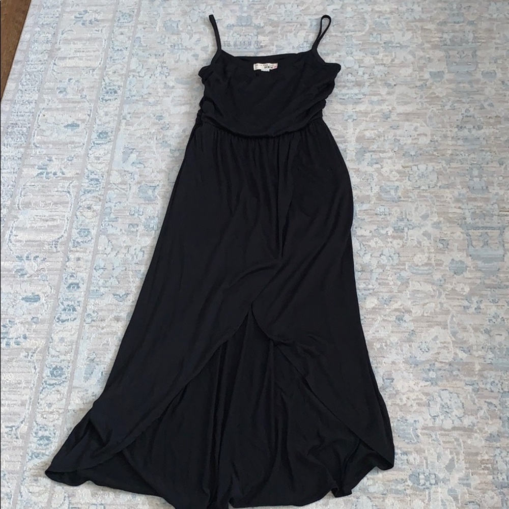 Black high/low dress